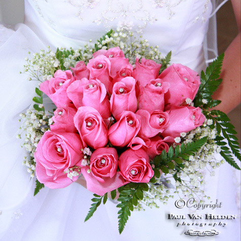 Sharla's Pink Roses Bridal Bouquet