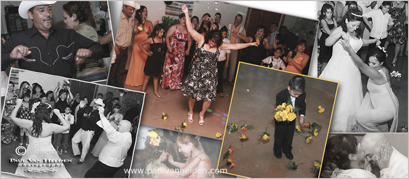 The wedding couple and their guest shake their booty all over the dance floor, at Corona Ranch.