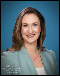 Headshot with Turquoise Blue Background