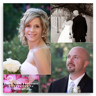 Jamie and Greg pose for a few photos before their ceremony at the Botanical Gardens.